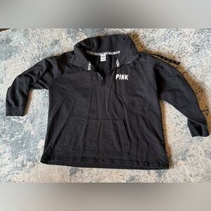 PINK Victoria's Secret Black Half-Zip Sweatshirt